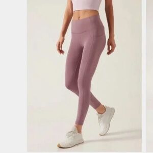 Athleta NWT Ultimate Stash 7/8 Tight Dark Sugarplum Mauve Size 3X